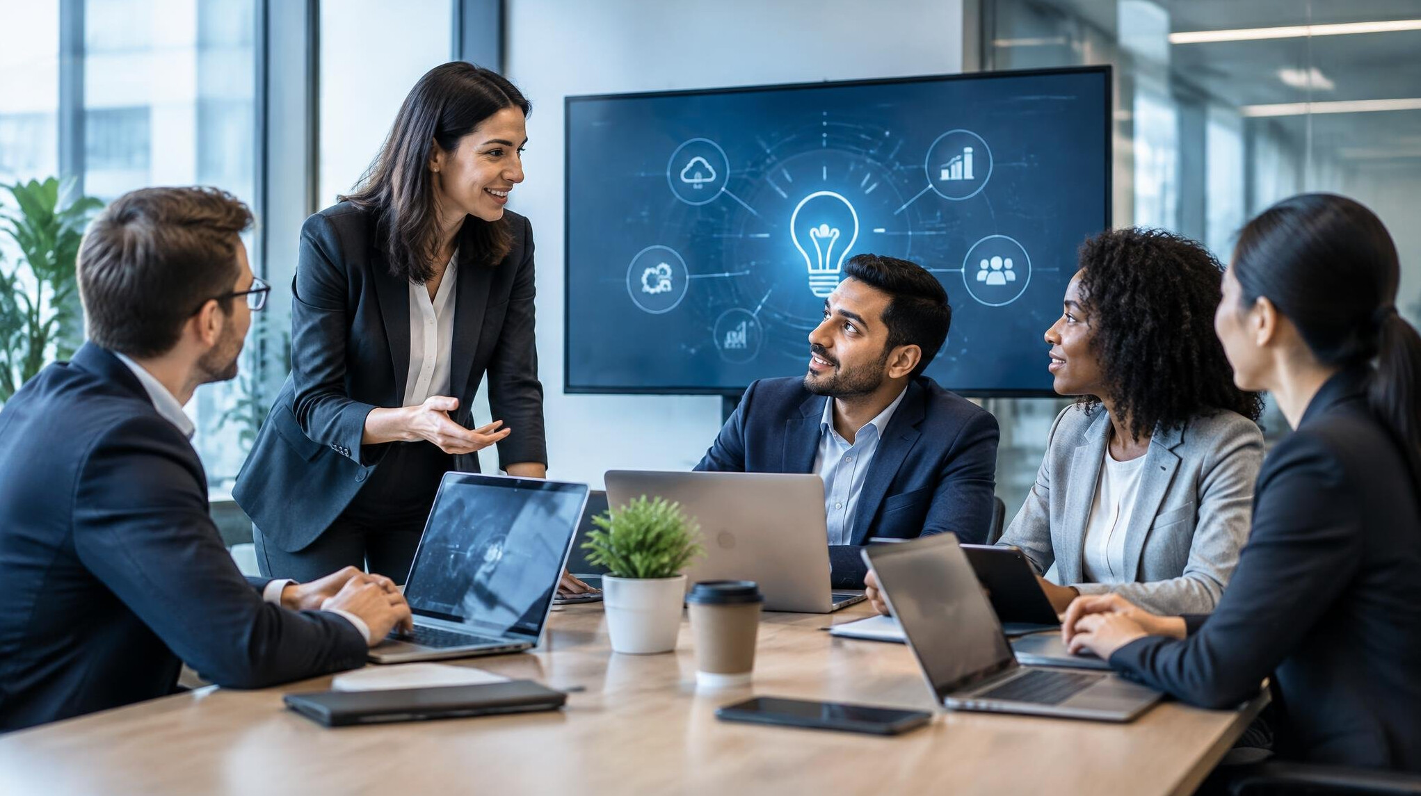 corporate team meeting