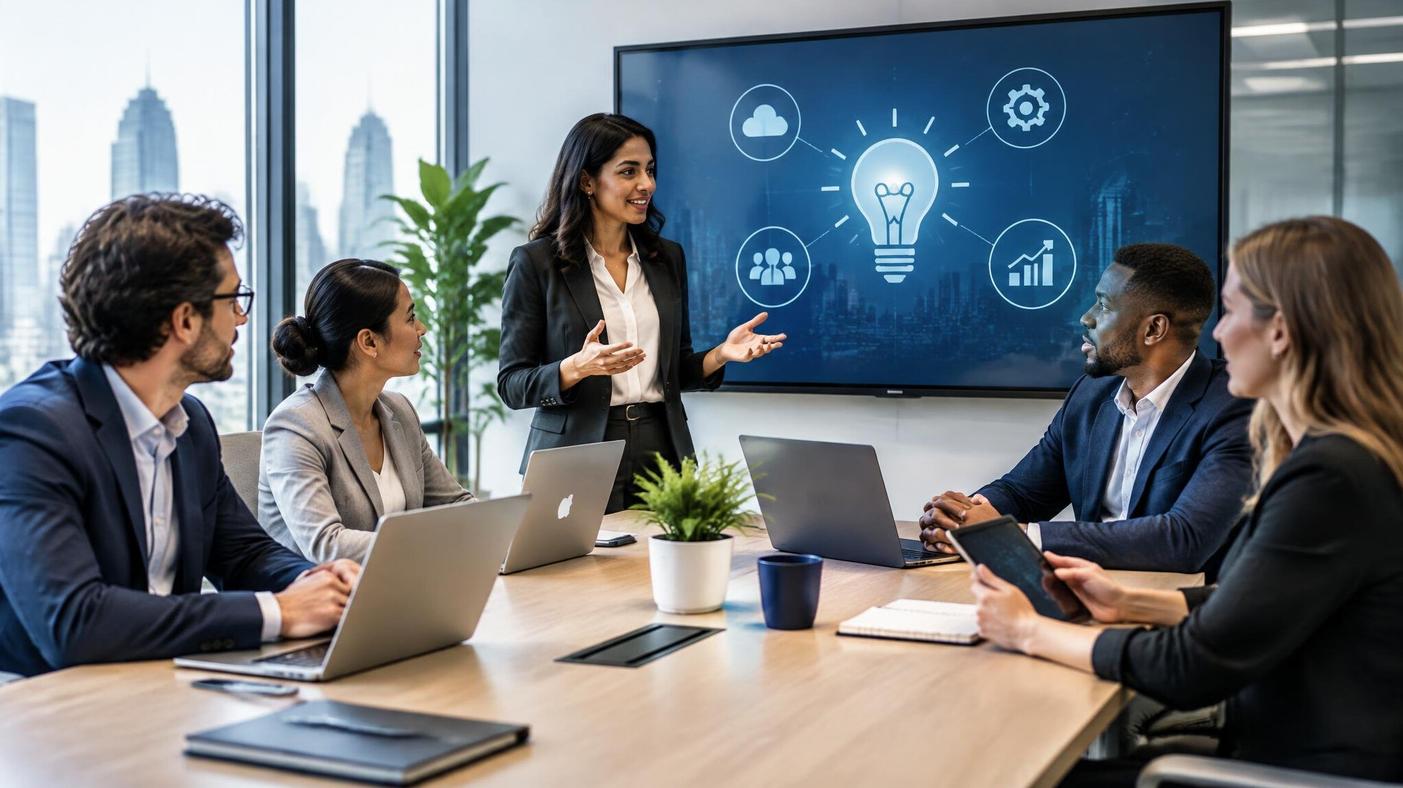 corporate team meeting